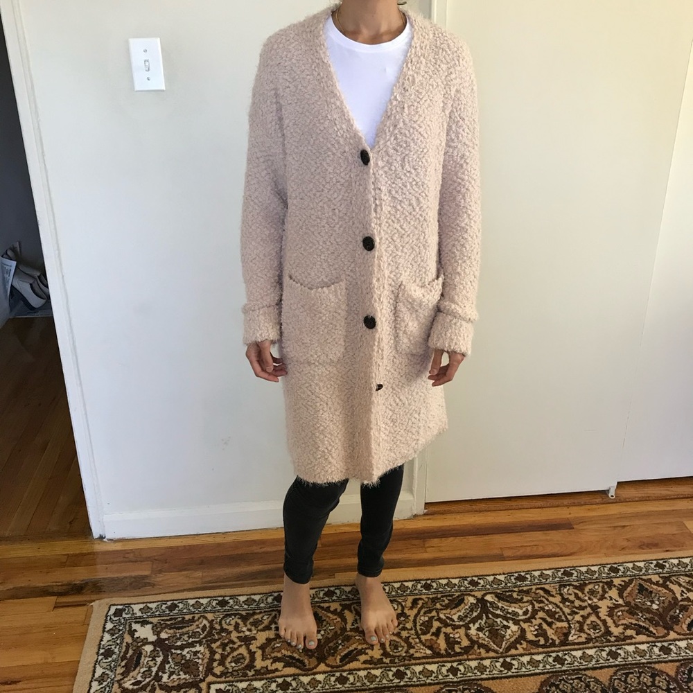 Bottom-Down Double Pocket Long Cardigan - Picture 2 of 6